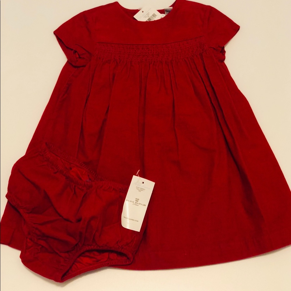 Ralph Lauren Red Corduroy Dress